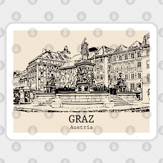 Graz - Austria Sticker by Lakeric